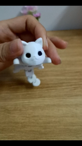 Móc Khóa In 3D Mèo Trắng Có Khớp Flexi – Quà Tặng Đáng Yêu Linh Hoạt