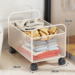 Household Large Capacity Laundry Basket With Wheels For Bathroom
