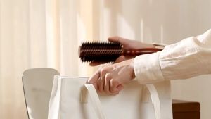 Natural Boar Bristle Hair Roller Brush Wood Handle Curly Hair Comb Salon Hair Care For Men Women