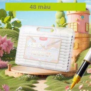 M&G | Bút Dạ Quang Acrylic M&G Đầu Mềm Tiện Dụng Dùng Vẽ Tranh 12/24/36/48 Màu Dành Cho Học Sinh Tô Màu Và Vẽ Điểm.