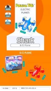 Mainan Anak Pesawat Baling Shark Electric Planes Gimbal Lampu Dan Musik