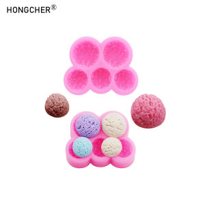 Silicone Mold for Fake Ice Cream Half-Spheres DIY Phone Case Hairpin Hair Accessory Shoe Decoration Chocolate Mold