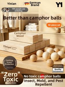 Yinian | Anti-moisture Anti-mold Pest Repellent Odor Elimination Nontoxic Camphor Balls