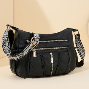 TANFAN | Soft Leather Crossbody Bag Large Capacity