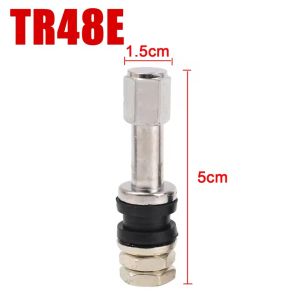 4PCS Aluminum Tubeless Tire Valve Stem TR43E TR48E Straight Bolt in Wheel Air Valve for Car Motorcycle Scooter ATV Rim Accessories
