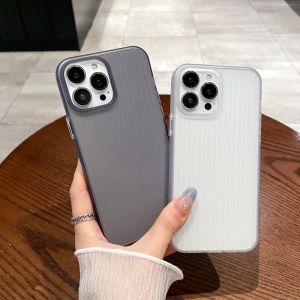 CrashStar นิ่มสีประกายหิมะลูกฟูกแนวตั้งลายทางโปร่งใส TPU กันกระแทกเคสโทรศัพท์สำหรับ iPhone 15 14 13 12 Pro Max 11สีทึบง่ายเคสโทรศัพท์แบบใสขายดีเปลือกที่คลุมโปร่งแสงด้านเป็นมิตรกับผิว