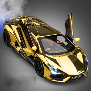 1:24 Lamborghini Revuelto Spray Plating Version With Water Spray Fog Effect Realistic Simulation Alloy Model Boy Gift