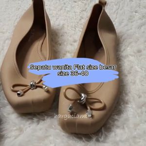 SEPATU FLATSHOES JELLY WANITA PITA 24-3 SIZE BESAR 36-40