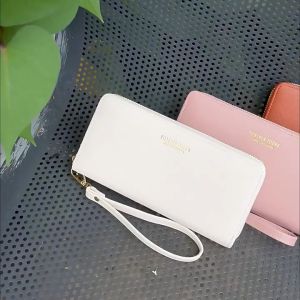 Ladies Mobile Phone Long Zip Purse Large Capacity Multifunctional Wallet Women With Strap Dompet Zip Perempuan (W-040)