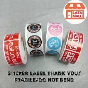 STICKER THANK YOU 25MM 500PCS STICKER SEAL LABEL DESIGN DIARY / TAPE DESSERT GIFT PRESENT / FRAGILE 250PCS 25MM*45MM / HANDLE WITH CARE DO NOT BEND