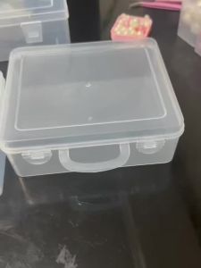Transparent plastic storage box for storing tape jewelry handicrafts brushes beads handicrafts stationery storage