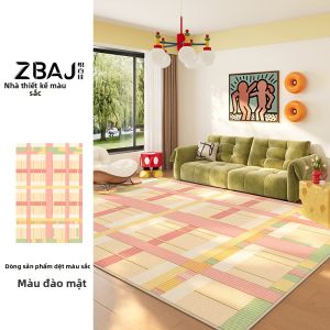 ZHIBAIJIA | Thảm Giặt Được Có Dải Màu Đa Đờ Minh Cho Trang Trí Phòng Ngủ