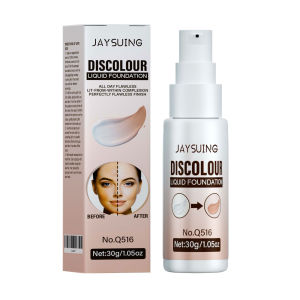 Jaysuing Natural Matte Liquid Foundation Color Changing Base Cover Concealer Natural Lasting Facial Make Up Cosmetic Full Coverage Matte Whitening Liquid Foundation Breathable Matte Oil-Control Waterproof Long Lasting (30g)