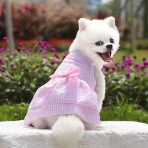 HATELI Dog Tutu Skirt Cute Bow-Knot Dog Dress for Small Girl Dogs Cats Puppy Princess Dresses Doggie Summer Outfits Dog Clothes for Yorkies Rabbit Teddy Shih Tzu