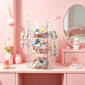 TAOXIAOHE | Large Capacity Convenient Clear Organizer for Hair Accessories