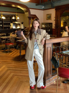 Halo Luu High Waist Wide Leg Casual White Jeans Womens Autumn New Style Slimming Versatile Straight Leg Denim Pants