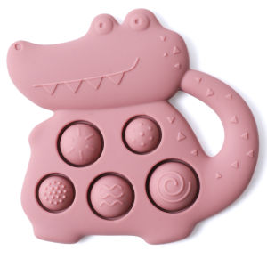 Silicone Baby Toys 0-12 Baby Teether Toys Baby Fidget Toys Teething Sensory Toys Silicone Hand Bell Silicone Soothing Toys Gifts