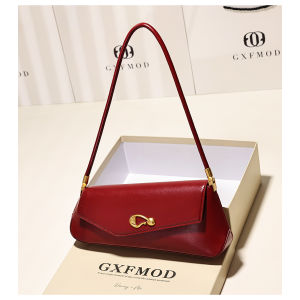 French Vintage Underarm Bag Single Shoulder Commuter Womens Bag GXFMOD Original Design Breadstick Bag Soft Synthetic Leather