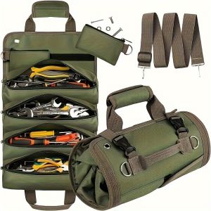 Tool Bag Organizers Multi-function Large Tool Organizer Bag Heavy Duty Roll Up Tool Bag Organizer Carrier Bag Camping Gear