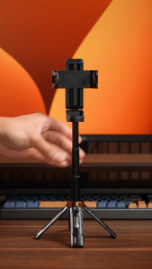 MIXIO A11 Super Mini Tripod Tongsis Mini Selfie Stick Remote Control Tripod 3 In 1 Tongsis Tripod Bluetooth Quadpod