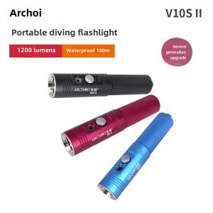 ARCHON V10S II Portable Diving Flashlight 1200 Lumens Leisure Diving Instructor Underwater Work Light Outdoor Camping Travel Gear