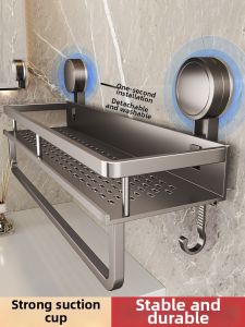 Wall Mounted Suction Shelf No Drilling
