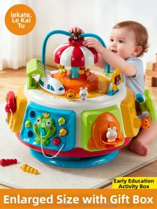 lekate | Early Education Intellectual Educational Toy Six-sided Busy Board
