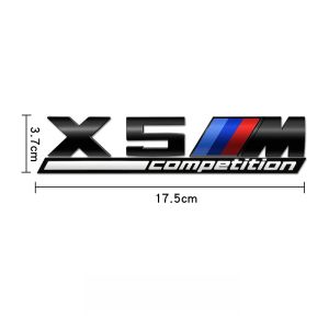 BMW M Series Logo Modification Sticker for M1 M2 M3 M4 M5 M6 X3 X4 X5 X6 M Vehicles Rear Tail Thunder Mesh Middle Net