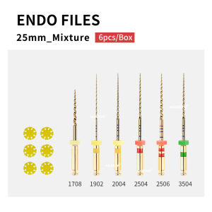 NICEDEN 6Pcs/Box Dental Heat Activated Rotary Files Dentist Tools Endodontic Material Dependable Quality Super cutting force