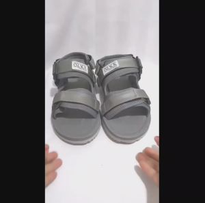 Injack Footwear - Sandal Gunung Hiking Outdoor Remaja Dewasa Pria Wanita - Casia Grey - Outsole Karet Anti Licin - Tali Belakang Bisa di Lepas