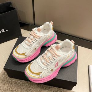 Fashion Sepatu Sneakers Korea Wanita Putih Pink Import Murah