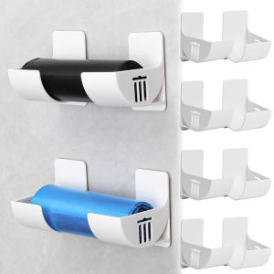 4 ชิ้น ชั้นวางถุงขยะติดผนัง / ชั้นวางของแบบมีกาวในตัว / ชั้นวางถุงขยะพลาสติก / ชั้นวางอเนกประสงค์แบบไม่ต้องเจาะรู