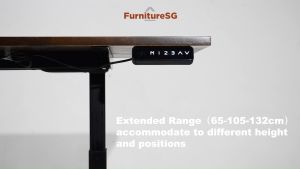 Ergonomic Adjustable Standing Desk with Solid Wood/Sintered Stone Top (120/150/180cm) - Modern Home Office Furniture
