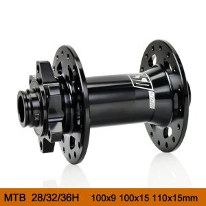 Koozer 350 Front Hubs 28H 32 36Holes 5x100 QR 15x110mm Boost 6-Bolts Disc 2 Sealed Bearing AL7075 E-Bike Parts MTB Bicycle Hubs
