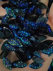 (20 hạt) Hạt nhựa lấp lánh ánh AB hình mắt ngựa vảy cá sấu size 7*15mm nguyên liệu làm đồ thủ công . Nguyên liệu DIY
