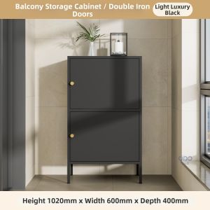 DIBIOU | Waterproof Sun Protection Outdoor Storage Cabinet with Door Steel Multi-layer