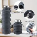 1pc Collapsible Water Bottle, Reuseable BPA Free Silicone Foldable Bottles Portable Hiking Cup For Outdoor Mountaineering Tours. 