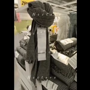 Ikea ผ้าคลุมเตียง สีเทา ผ้าฟลีซ นุ่มสบาย 150x210 ซม. ผู้สมบัติของโครงการ: Ikea