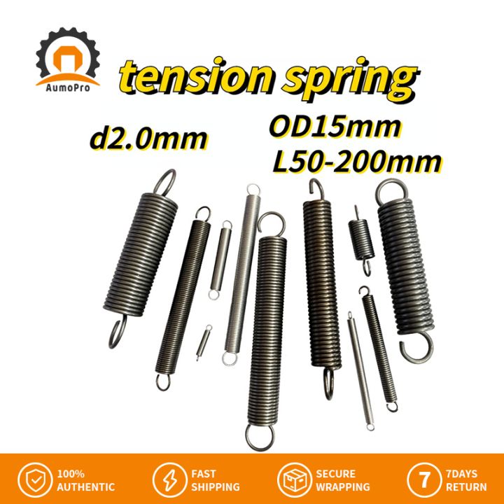AumoPro Small Tension Spring d0.3mm OD3mm L10-50mm Hooked Spring 304 ...