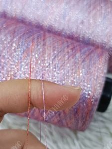 Sợi rayon kim tuyến loang cỡ sợi 0.2mm dùng phối hợp để đan móc áo váy đầm