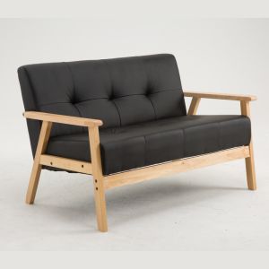 Japanese Style Fanchen Hemp Fabric Sofa Set for One or Two People with Soft Wood Structure and Simple Installation Tools Provided