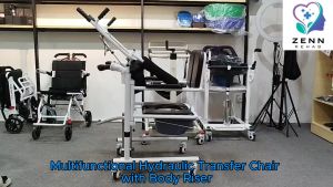 Hydraulic Transfer Chair With Body Riser Kerusi Roda Elderly Bedridden Patient Transfer Rehabilitation