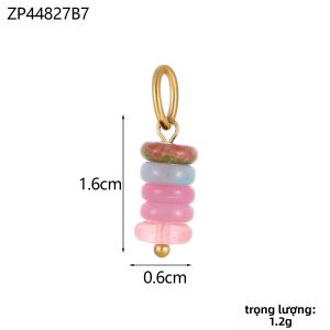 CARLIDANA Muticolor Đá Tự Nhiên Mịn Mặt Dây Chuyền Mạ Vàng Pha Lê Quyến Rũ Cho Dây Làm Trang Sức Phụ Kiện Thời Trang