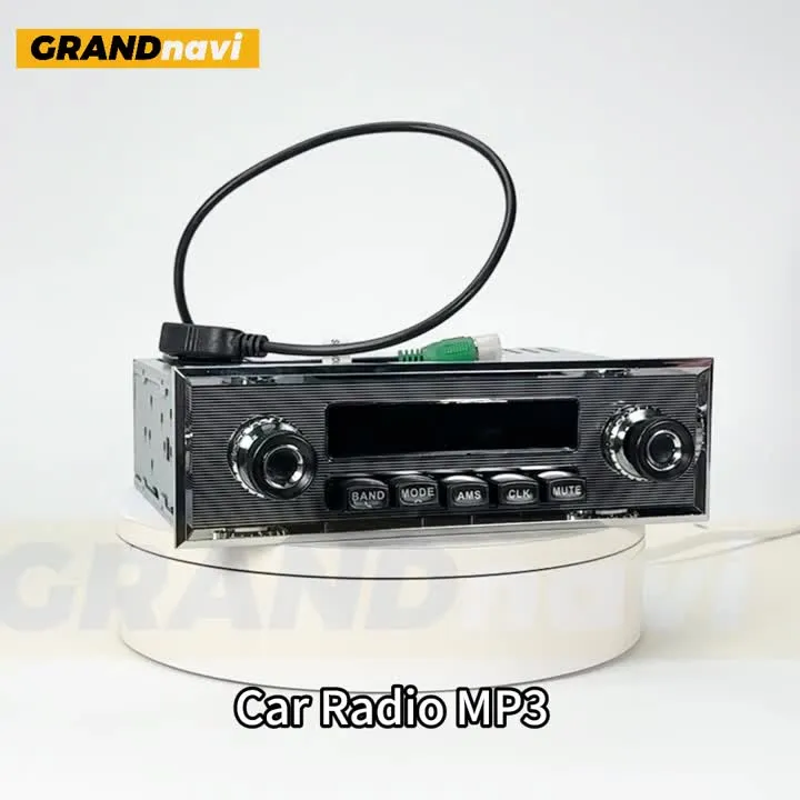 Grandnavi 1 Din Car Radio MP3 Player Classic Car Retro Audio Stereo Support FM AUX EQ USB Input In-dash Bluetooth For Benz