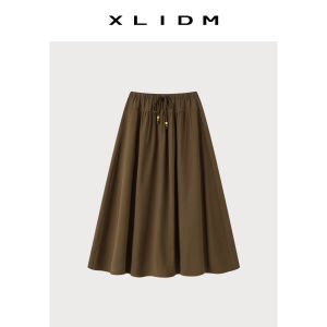 Flowy Stripe Retro Beaded Spring New Plus Size Half Skirt