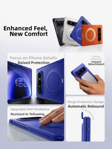 Newyu | Ultra Thin Magnetic Matt Finish Phone Case with Rotating Stand