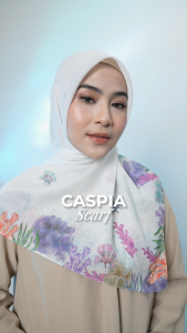 Zoya CASPIA Scarf - Kerudung Hijab Segiempat Motif With BOX - Bahan Nesla - Ukuran 115x115