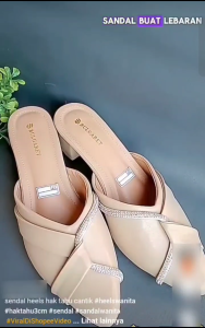 Naura Mules Heels Wanita | Sandal Wanita Hak 5 cm