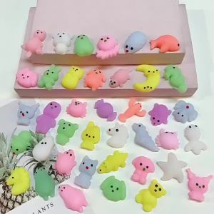 15PCS Mini Mochi Squishies Kawaii Cartoon Stress Relief Toys For Relief Stress Ball Squeeze Party Favors Toys Birthday Gifts