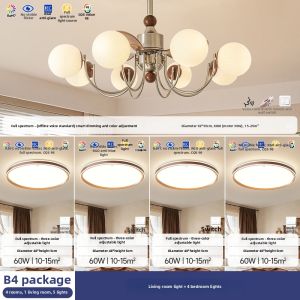 HUIPU ZHAOMING | Retro Style Eye-Protective Ceiling Fan Light